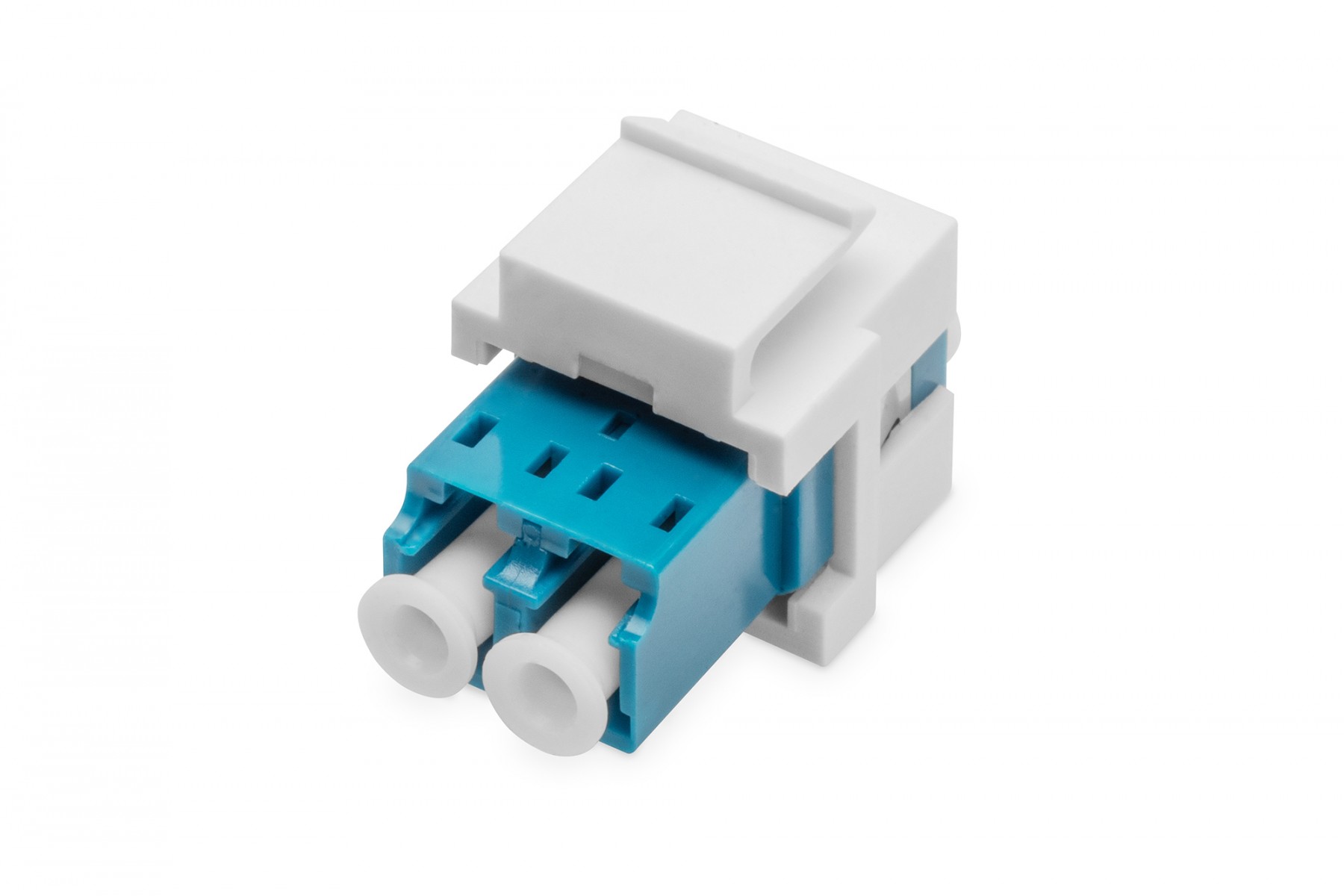 Keystone holder for LC adapter (with LC/LC duplex adapter, single-mode OS2, blue) included